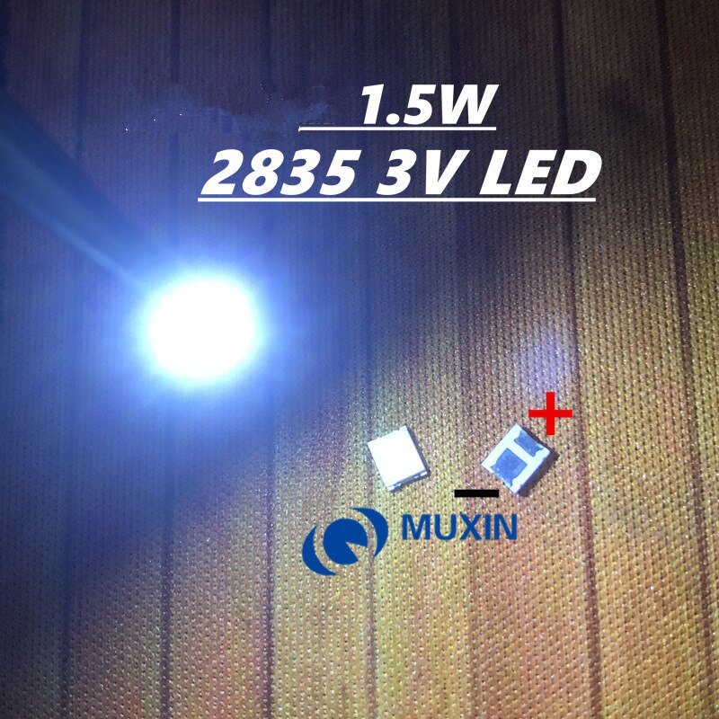 200pcs LED Ʈ 1.5W 3V 1210 3528 2835 131LM CUW J..